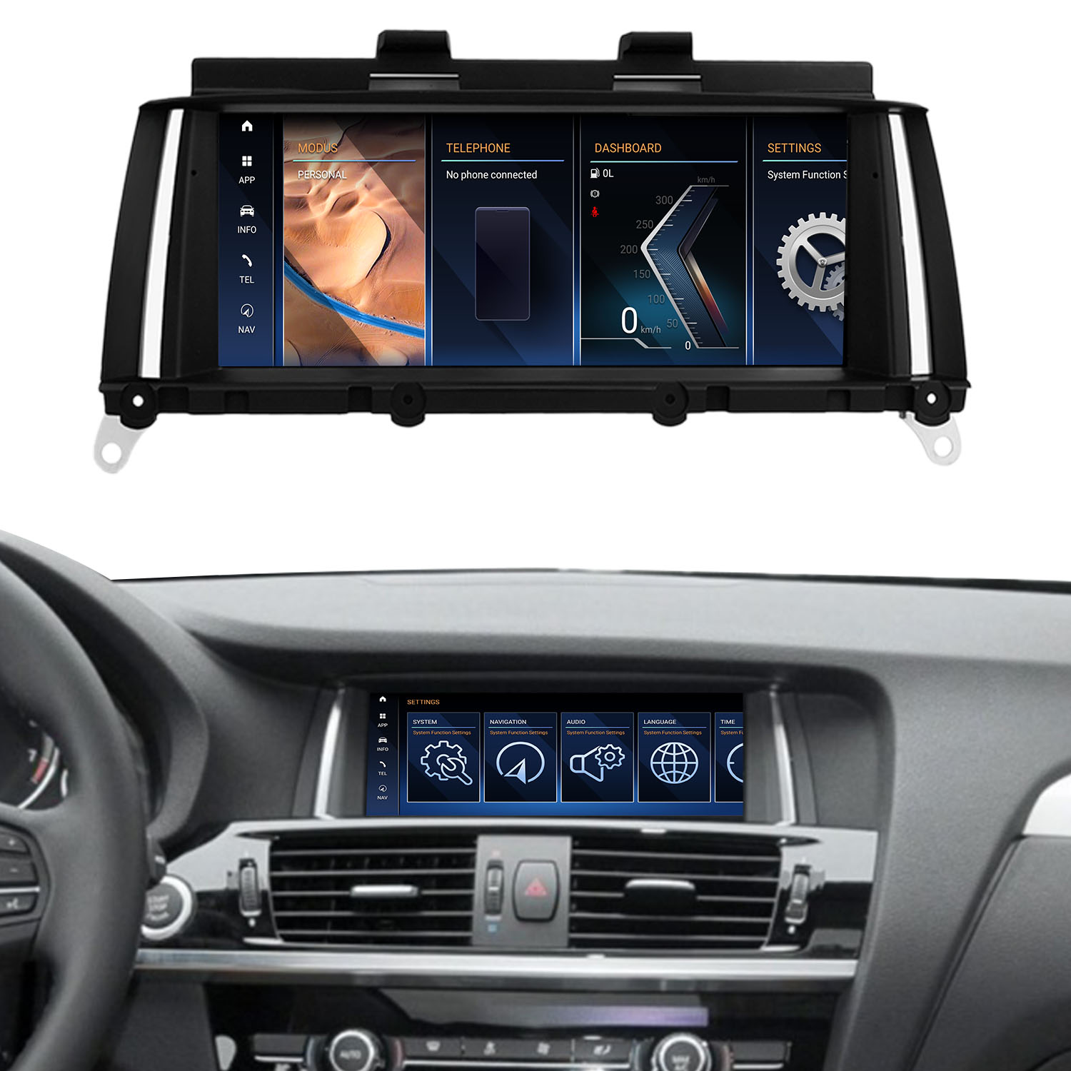 Koason Android Screen Display Upgrade Apple CarPlay for BMW X3 E83 F25 X4 F26