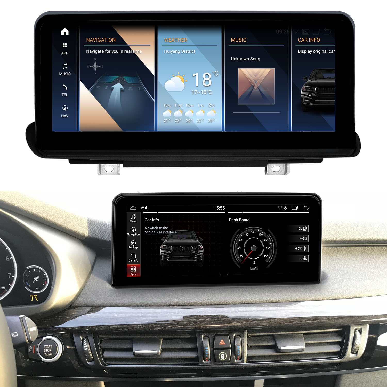 Koason Android Screen Display Upgrade Apple CarPlay for BMW X5 F15 X6 F16