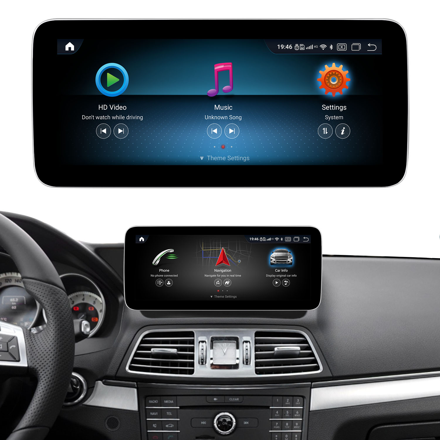Koason Android Screen Upgrade Apple CarPlay for Mercedes Benz E Coupe C207 A207 W207