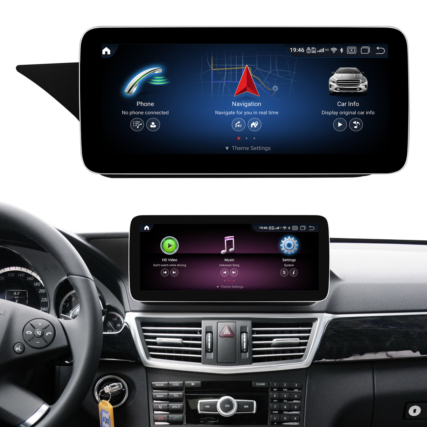 Koason Android Screen Upgrade Apple CarPlay for Mercedes Benz E W212 S212