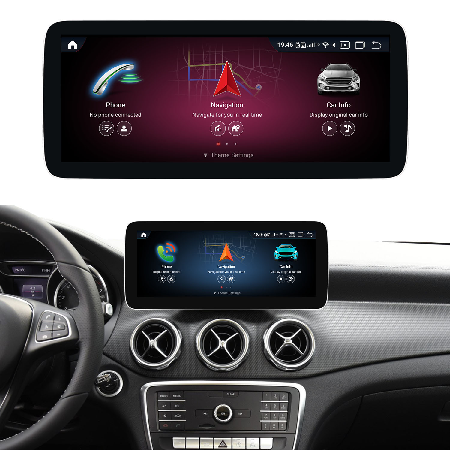 Koason Android Screen Upgrade Apple CarPlay for Mercedes Benz GLA X156 CLA C117 X117 A W176