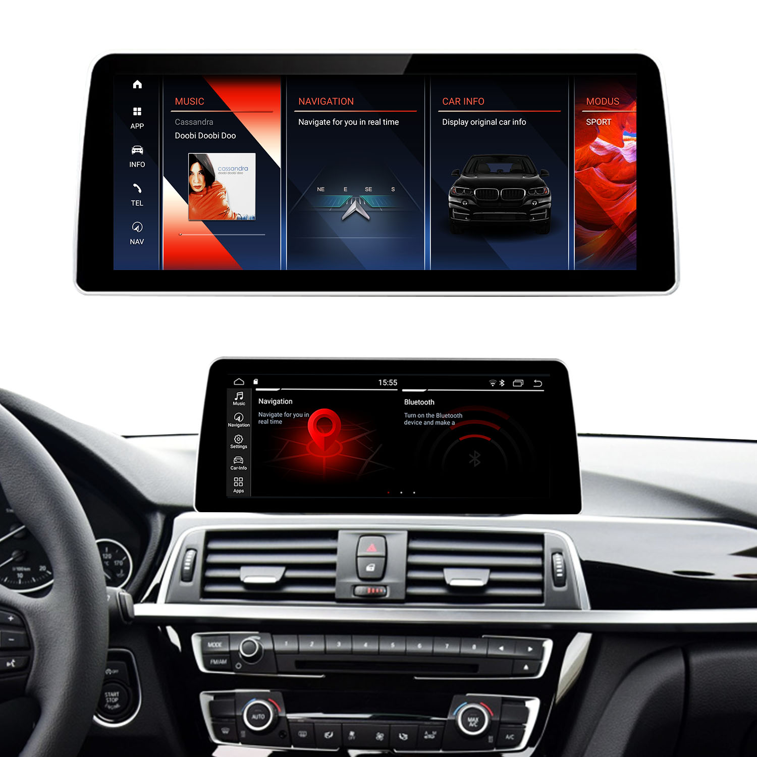 Koason Android Screen Display Upgrade Apple CarPlay for BMW 3 4 Series M3 F30 F31 F32 F33 F34 F36 F80 F82 F83 F84