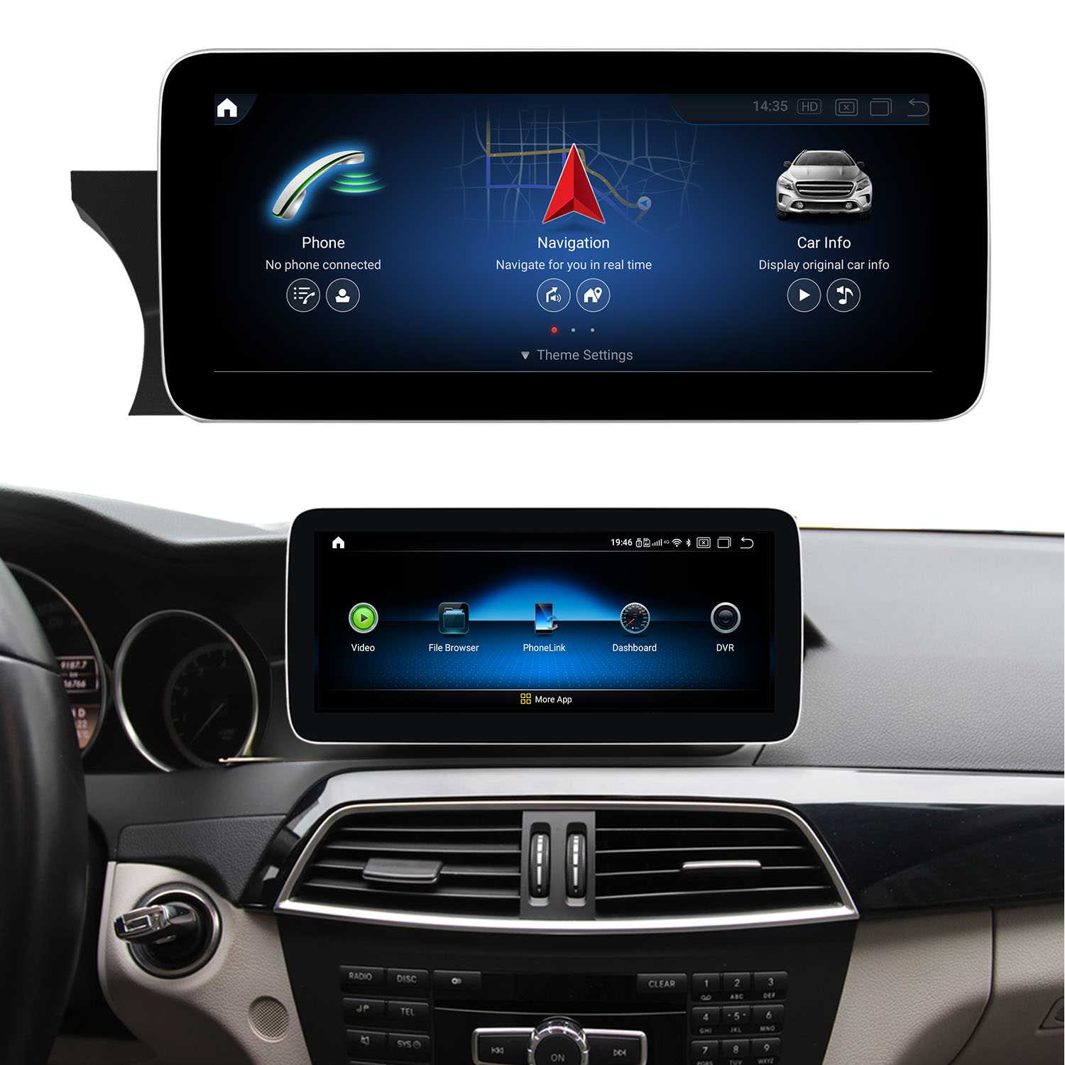 Koason Android Screen Upgrade Apple CarPlay for Mercedes Benz C class W204 S204