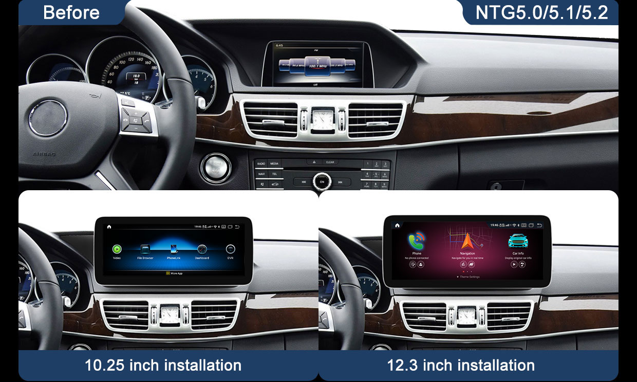 Koason Android Screen Upgrade Apple CarPlay for Mercedes Benz E W212 S212 (8)