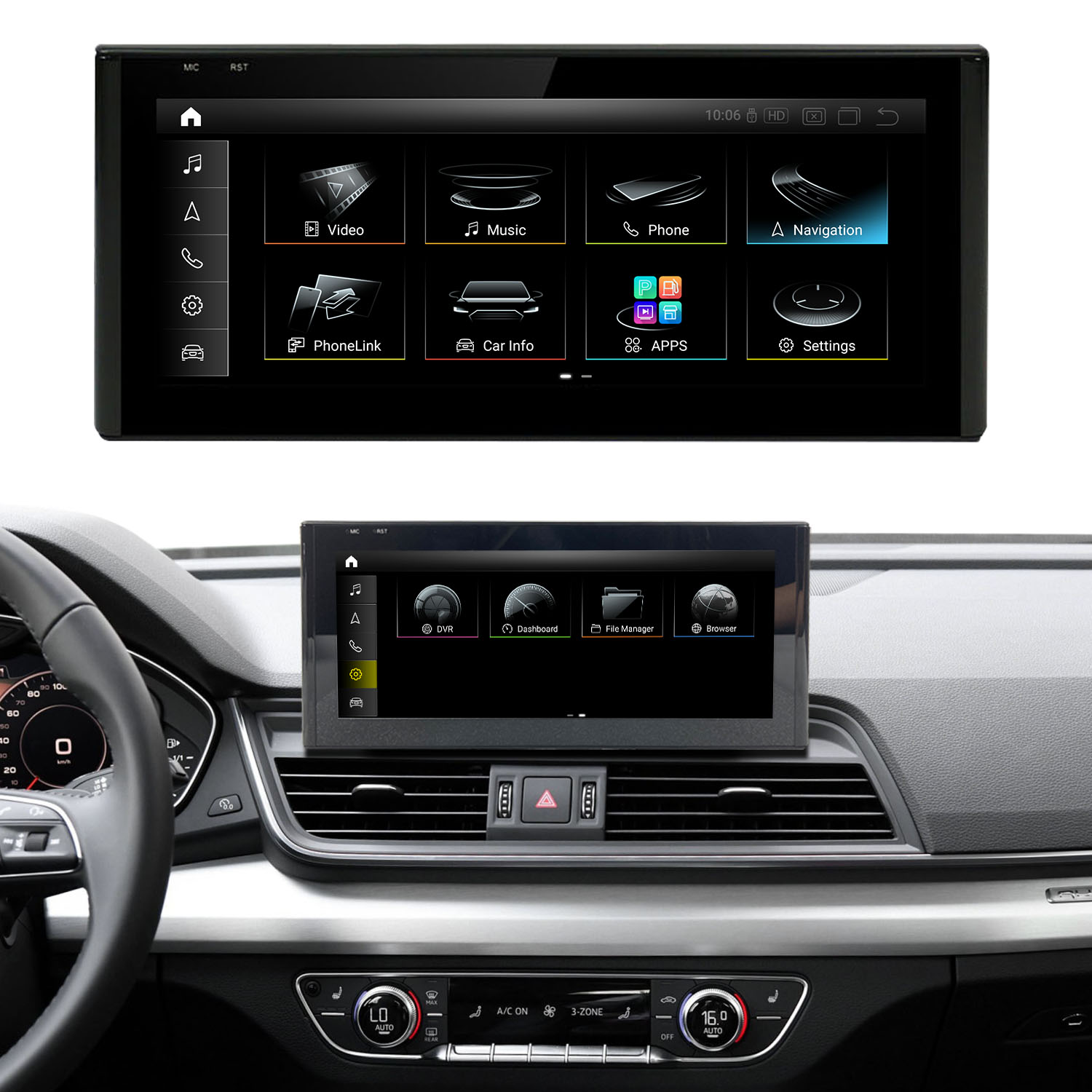 Koason Android Screen Display Upgrade Apple CarPlay for Audi Q5 2018-2020