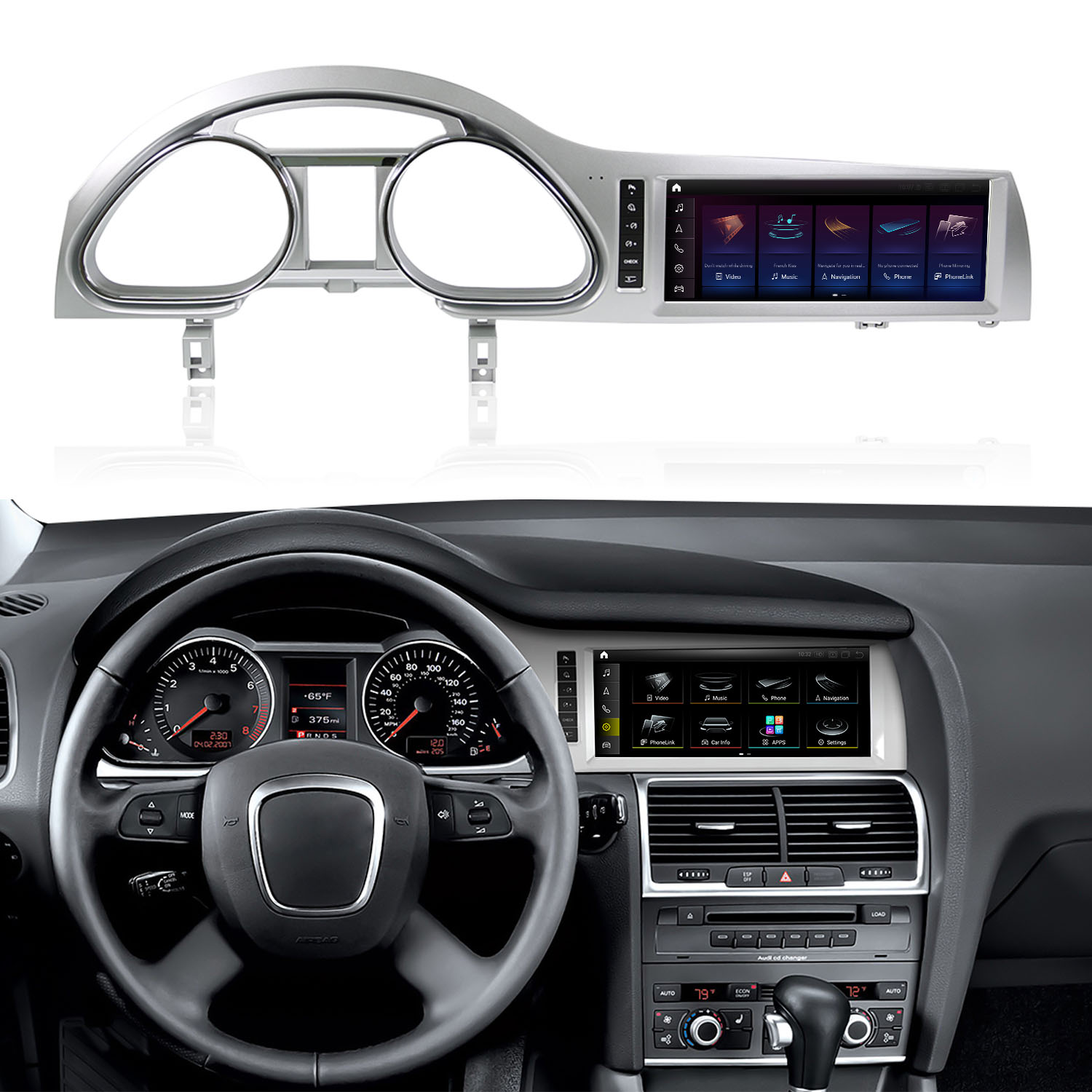 Koason Android Screen Display Upgrade Apple CarPlay for Audi Q7 2006-2015