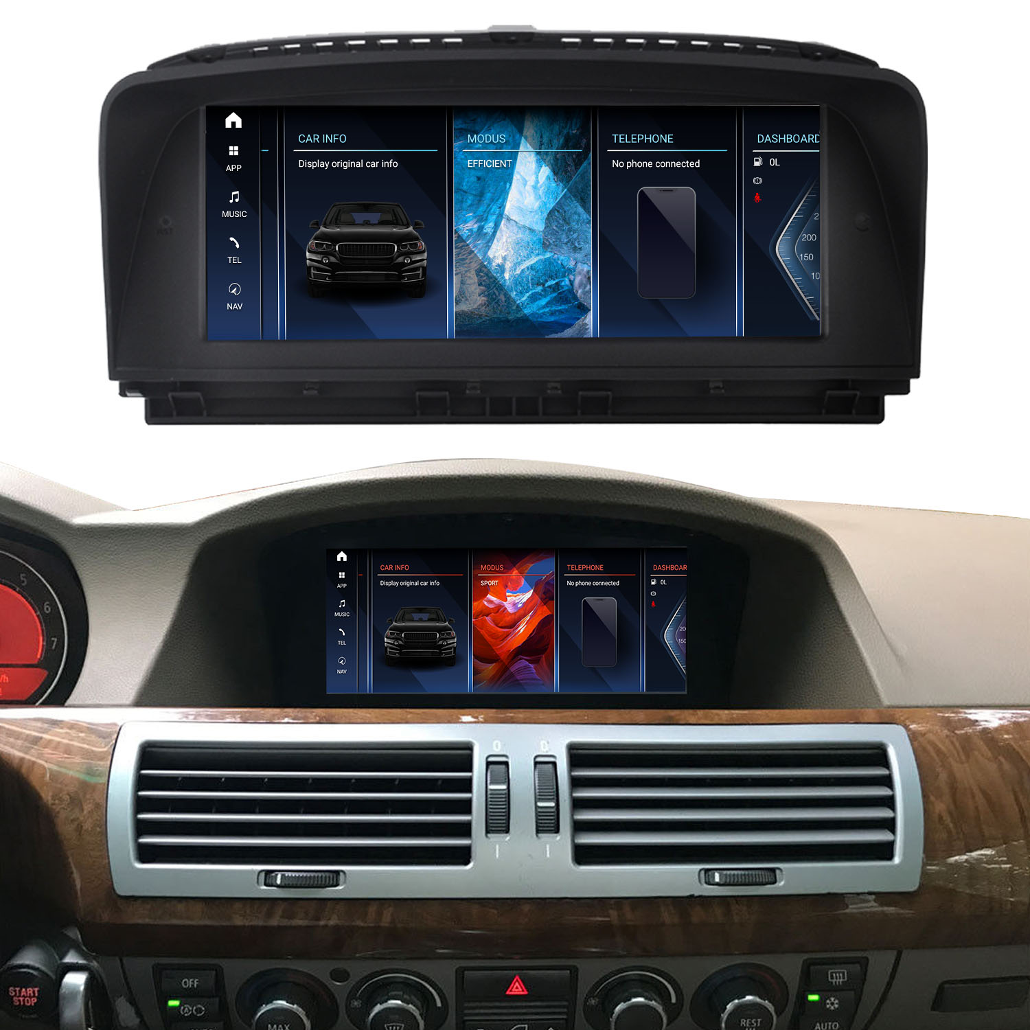 Koason Android Screen Display Upgrade Apple CarPlay for BMW 7Series E65 E66